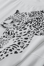 Load image into Gallery viewer, Leopard Round Neck Long Sleeve T-Shirt