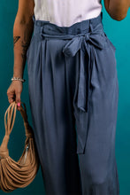Load image into Gallery viewer, Tied Wide Leg Pants with Pockets