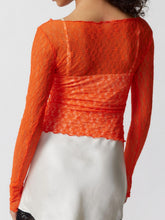 Load image into Gallery viewer, Lace Boat Neck Long Sleeve Blouse
