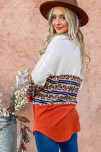 Load image into Gallery viewer, And The Why Ethnic Print Color Block Top