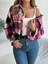 Load image into Gallery viewer, Plaid Button Up Long Sleeve Jacket