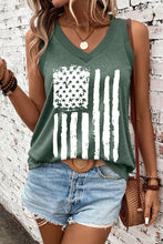 Load image into Gallery viewer, US Flag V-Neck Tank