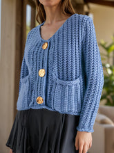 Load image into Gallery viewer, Button Down Long Sleeve Cardigan