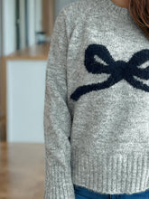 Load image into Gallery viewer, Bow Round Neck Long Sleeve Sweater