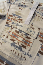 Load image into Gallery viewer, Geometric Collared Neck Long Sleeve Sweatshirt