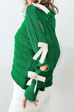 Load image into Gallery viewer, Bow Cutout Round Neck Long Sleeve Knit Top