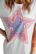 Load image into Gallery viewer, Star Round Neck Short Sleeve T-Shirt