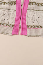Load image into Gallery viewer, Contrast Tied Open Front Cardigan