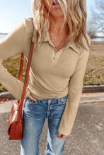 Load image into Gallery viewer, Collared Neck Long Sleeve Top