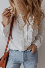 Load image into Gallery viewer, Eyelet Button Down Long Sleeve Shirt