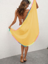 Load image into Gallery viewer, Rainbow Pompom Trim Swim Skirt