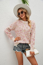 Load image into Gallery viewer, Heart Round Neck Dropped Shoulder Sweater