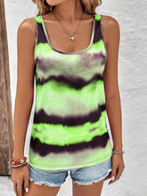 Load image into Gallery viewer, Tie-Dye Scoop Neck Wide Strap Tank