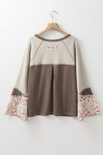 Load image into Gallery viewer, Floral Half Button Long Sleeve T-Shirt