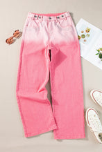 Load image into Gallery viewer, Rhinestone Gradient Straight Jeans