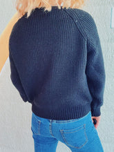 Load image into Gallery viewer, Cable-Knit V-Neck Button Down Long Sleeve Cardigan