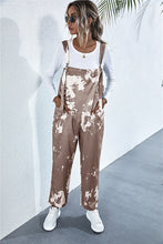 Load image into Gallery viewer, Pocketed Tie-Dye Wide Strap Overalls
