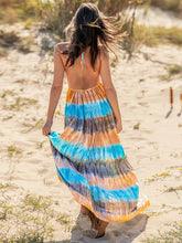Load image into Gallery viewer, Tie-Dye Halter Neck Sleeveless Dress