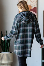Load image into Gallery viewer, Heimish Plaid Button Down Long Sleeve Hooded Cardigan