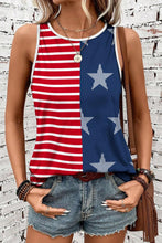 Load image into Gallery viewer, US Flag Round Neck Tank