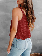 Load image into Gallery viewer, Sequin Scoop Neck Tank