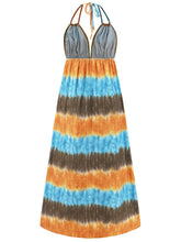 Load image into Gallery viewer, Tie-Dye Halter Neck Sleeveless Dress