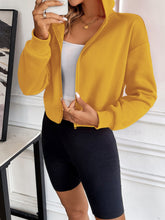 Load image into Gallery viewer, Ivy Lane Zip Up Dropped Shoulder Hooded Jacket