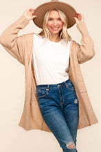Load image into Gallery viewer, Haptics Stripe Textured Open Front Cardigan with Pockets