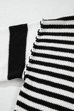 Load image into Gallery viewer, Striped Round Neck Long Sleeve Sweater