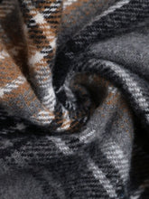 Load image into Gallery viewer, Perfee Plaid Round Neck Long Sleeve Sweatshirt