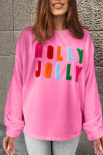Load image into Gallery viewer, HOLLY JOLLY Round Neck Long Sleeve Top