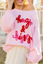 Load image into Gallery viewer, Valentine’s Day HUG AND KISSES Round Neck Sweatshirt
