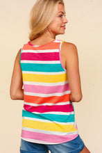Load image into Gallery viewer, Haptics Round Neck Striped Knit Tank