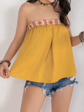 Load image into Gallery viewer, Embroidered Tube Sleeveless Top