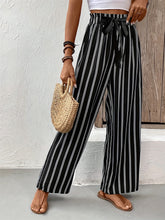 Load image into Gallery viewer, Striped High Waist Wide Leg Pants