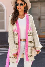 Load image into Gallery viewer, Contrast Tied Open Front Cardigan