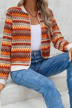 Load image into Gallery viewer, Contrast Baseball Collar Zip Up Jacket