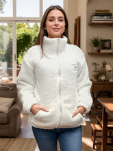 Load image into Gallery viewer, Full Size Turtleneck Zip Up Long Sleeve Sherpa Jacket