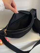 Load image into Gallery viewer, Corduroy Adjustable Strap Crossbody Bag with Pouch