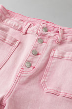 Load image into Gallery viewer, Raw Hem Button-Fly Jeans with Pockets