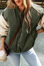 Load image into Gallery viewer, Contrast Baseball Collar Snap Down Long Sleeve Jacket
