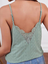 Load image into Gallery viewer, Eyelet Lace Detail V-Neck Cami