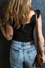 Load image into Gallery viewer, Ruffled Round Neck Tank