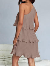 Load image into Gallery viewer, Layered Single Shoulder Mini Dress