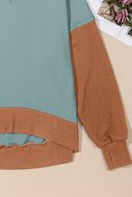 Load image into Gallery viewer, Contrast Round Neck Long Sleeve Sweatshirt