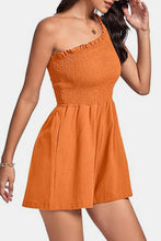Load image into Gallery viewer, Smocked Single Shoulder Romper