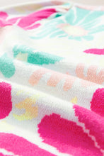 Load image into Gallery viewer, Flower V-Neck Puff Sleeve Sweater