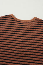 Load image into Gallery viewer, Striped Half Button Long Sleeve Blouse