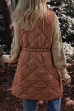 Load image into Gallery viewer, Pocketed Zipper and Button Vest Coat