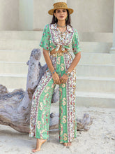 Load image into Gallery viewer, Printed Half Sleeve Top and Wide Leg Pants Set